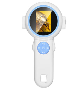 HM020J Kids Camera Microscope 2-in-1 2.0-Inch Screen 8 LED Lights 1x 2x 4x Zoom Type-C Connection Adjustable Magnification