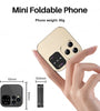 i16 Pro Mini 2G GSM 1.77 Inch Dual SIM Card FM Big Butons Camera Foldable Flip Mobile Phone