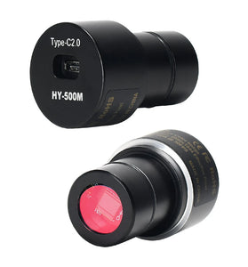 HAYEAR 5MP CMOS USB 2.0 Microscope Ocular Adapter Electronic Eyepiece HD Microscope Camera for Microscopio Stereo and Biological
