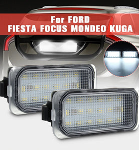 2x 18 LED Licence Number Plate Light For Ford Fiesta Focus C-Max Kug
