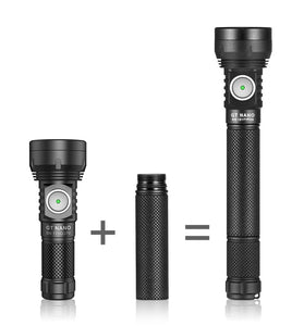 Lumintop GT NANO V3.0 700LM 400M Titanium EDC LED Keychain Flashlight 10280/10750 Li-ion Battery Mini Torch, Type-C USB Rechargeable Portable Camping Light Outdoor EDC Survival Tools