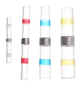 50PCS Solder Seal Wire Connectors Waterproof Heat Shrink Butt Connectors Electrical Wire Terminals Insulated Butt Splices
