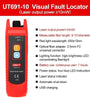 UNI-T UT691-10 Visual Fault Locator 10mW Laser Output 8-10km Fiber Range LED Flashlight USB Rechargeable Fiber Tester