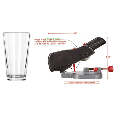 Mini Miter Cut-Off Chop Saw 7800 RPM Corded Electric High Speed Steel Blades for Wood Plastic Metal Cutting Adjustable Miter Gauge Portable 3 Blades Included
