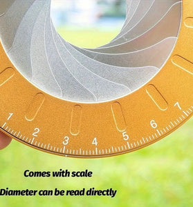 Adjustable Precision Circle Drawing Tool 125mm Diameter Alloy Metal Engraved Scale Compact Lightweight Versatile Measurement Tool Woodworking DIY Designs Gold Red Black Blue Sleek Finish
