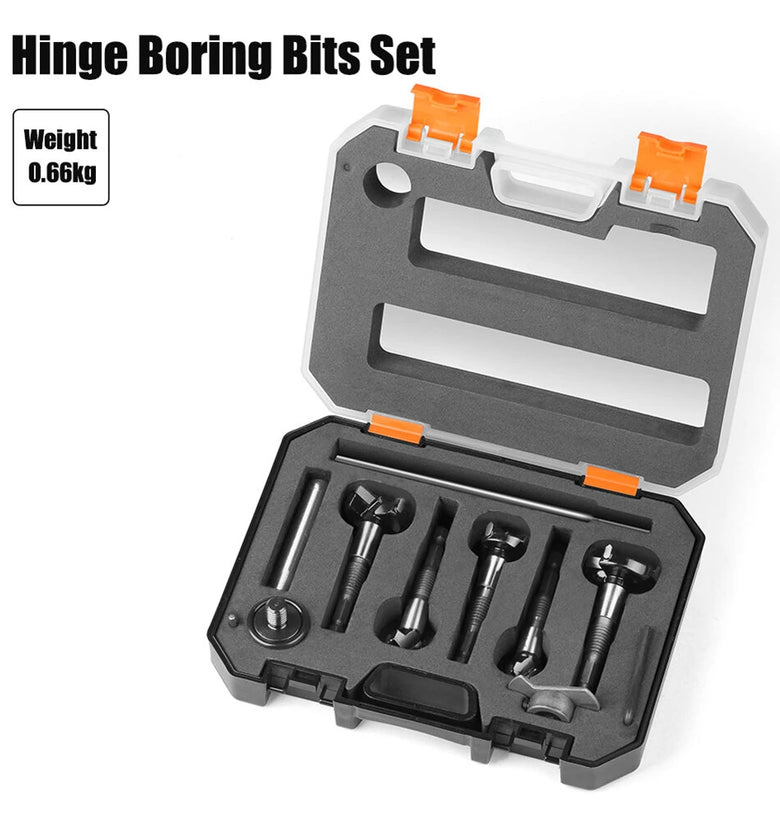 5PCS 7mm Shank Hinge Boring Drill Bit Woodworking Hole Opener 15mm 20mm 25mm 30mm 35mm Cutting Diameter