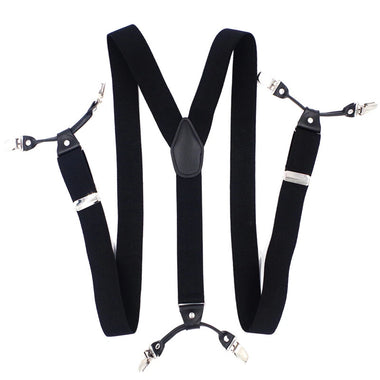 Men's Suspender Business Trousers Strap Clips Braces Vintage Casual Suspensorio Trousers Six-clip Shoulder Straps