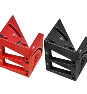 Woodworking Marking Ruler Aluminum Alloy Multi-functional Tool with 45 and 90 Line Marker Circular Centerline Square Angle Measurement Tool Dovetail Joint Marking Gauge Ideal for Carpenter Shop