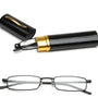 Portable Mini Lightweight Reading Glasses with Pen Tube Case Anti-blue Light Presbyopic Glasses Metal Case Women Men Eyeglasses +1.5-+3.5