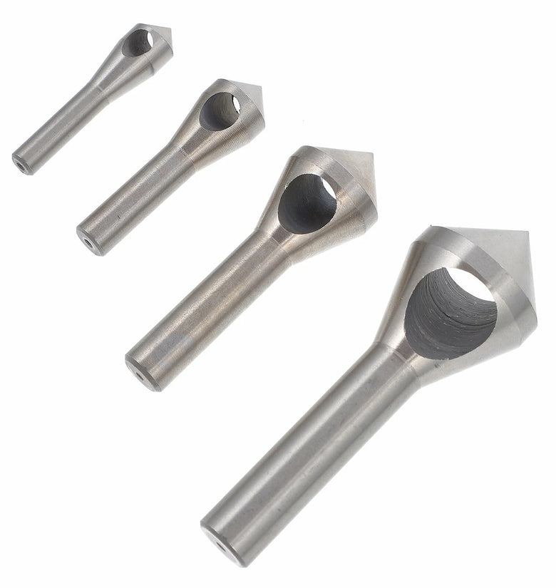 4pcs Set Titanium Countersink Deburring Drill Taper Hole Cutter Steel/Aluminum Countersunk Head Chamfering Tools 2-5-10-15-20