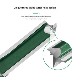 Three-Flute Router Bit 6mm 1/4 Inch Shank Tungsten Carbide Cutting Tool for Woodworking Solid Wood MDF Engraving Grooving Slotting Trimming