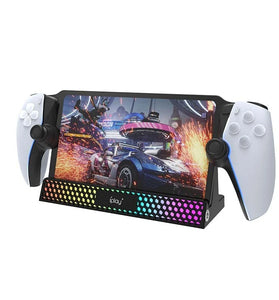 IPLAY HBP-614 for PS5 Portal Game Console RGB Light Charger Bracket with Detachable Stand Plug and Play
