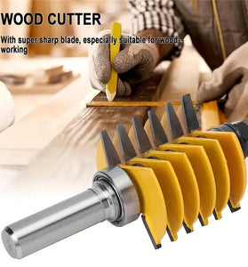 LAVIE Carbide Finger Joint Router Bit 1/2 Inch / 8MM / 12MM Shank Durable Rust Resistant Woodworking Tool for Precise Milling Compatible with Chainsaw