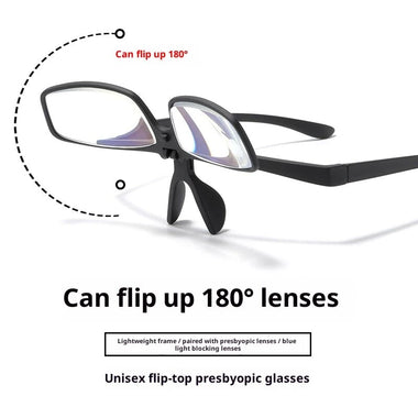 Stylish Anti-blue Light Flip Up Reading Glasses for Men Women Lightweight Comfy Presbyopia Eyeglasses