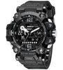 SMAEL Men LED Luminous Waterproof Sports Digital Dual Display Watch Multifunctional Outdoor Calendar Alarm Watch
