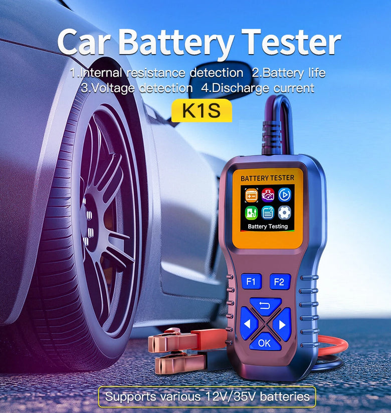 WEIYING K1S Portable Car Battery Tester Voltage Detection Battery Fault Diagnosis Tester Diagnostic Tool