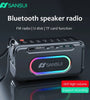 SANSUI F30 Portable Wireless bluetooth Speaker Dual 52mm Speakers Bass Diaphragm RGB Light 34H Playback Hands-free Calls Support TF Card USB 3.5mm AUX Playback FM Radio Outdoor Multimedia MP3 Music Player Speakers