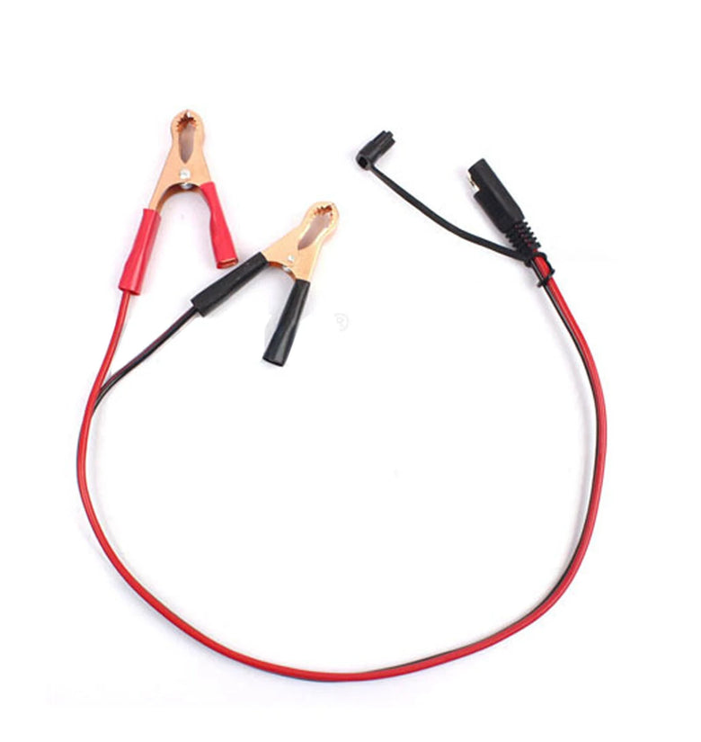 FOXSUR Battery Charger Clip Cable SAE to Alligator Clip Cable DC Cable SAE Quick Connect Charging Cable