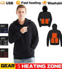 Winter Hooded Electric Heating Sweatshirt Heated Clothes for Men USB Heating Sweatshirt Warm Motorcycle Outdoor Clothing M/L/XL/XXL/XXXL/4XL