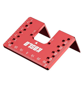 Hinge Installation Fixture Jig 22/23mm Standard Hinge Size 2mm Seam Spacing Aluminum Alloy Dual-Side Magnetic Positioning Multi-Hole 3mm Drilling Guide Compact 8x5.5x3cm