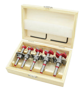 Drillpro 5Pcs Forstner Drill Bit Set 15 20 25 30 35mm Wood Auger Cutter Hexagon Wrench Woodworking Hole Saw For Power Tools