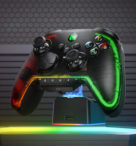 BIGBIG WON RAINBOW2 Pro Elite Tri-mode Gaming Controller with Hall Effect Triiger and ALPS Joystick 2.4G bluetooth Wired RGB Gamepad for PC Switch ANDROID IOS Support 1000Hz Polling Rate