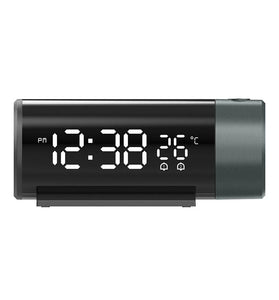 Multifunctional Projection Clock Time Temperature Digital Display Dual Clock LED Screen Backlit USB Powered Projector Clock