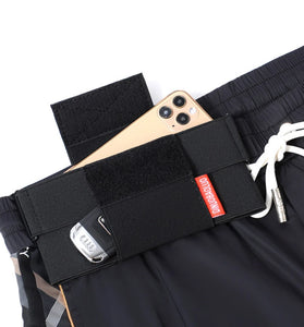 Sports Portable Elastic Mobile Phone Waist Bag Multi-layer Storage Bag for Outdoor Work Travel