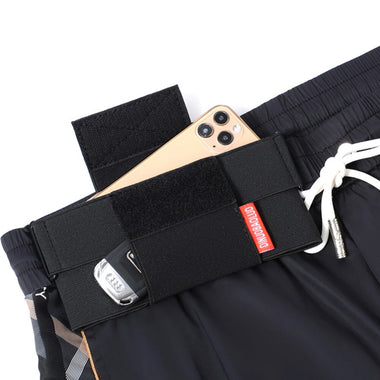 Sports Portable Elastic Mobile Phone Waist Bag Multi-layer Storage Bag for Outdoor Work Travel