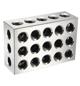 Machifit 2pcs 25x50x75mm Block 23 Hole Parallel Pad Clamping Block Lathe Tool Accuracy 0.005mm