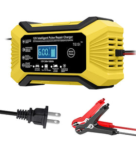 12V Car Battery Charger Full Automatic Stop Nine-Stage Intelligent Pulse Repair Lead-Acid Battery Charger
