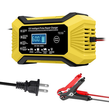 12V Car Battery Charger Full Automatic Stop Nine-Stage Intelligent Pulse Repair Lead-Acid Battery Charger