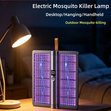 Tevorex 2500V Electric Mosquito Swatter with LED Display UV Bug Zapper USB Rechargeable Foldable Handheld Mosquito Killer