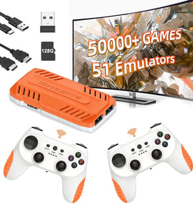 [128G] X10 pro 50000+ Games TV Game Stick with Dual 2.4G Wireless Controller Support HD Output Plug and Play Retro Game Console