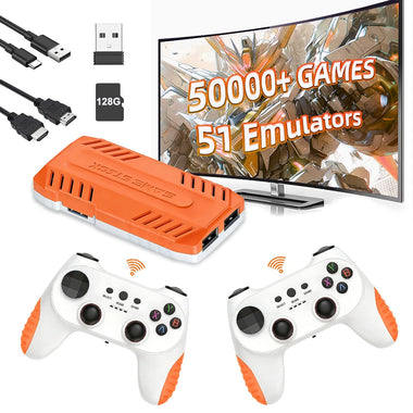 [128G] X10 pro 50000+ Games TV Game Stick with Dual 2.4G Wireless Controller Support HD Output Plug and Play Retro Game Console