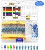 800PCS 300 Values Metal Film Resistor Kit with 5MM LED Light Kit 1% Accuracy 10-1M Electronic Components Kit