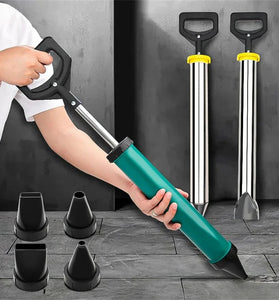 Stainless Steel Cement Grouting Gun Round Flat Nozzle Concrete Caulking Machine Reliable Construction Site Tool Multiple Nozzle Options