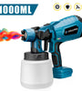 Drillpro 1000ML Cordless Electric Spray Gun Portable Household Paint Sprayer Auto Furniture Steel Coating Airbrush For Mak 18V Battery