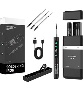 Portable USB Soldering Iron Kit with Intelligent Temperature Control Fast Heating Type-C Interface for Electronics Repair
