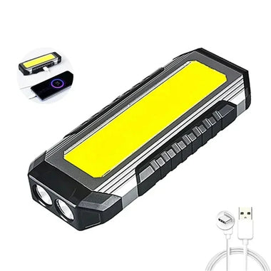 Powerful XPE LED+COB Dual Light Sources Work Light 4000mAh Power Bank Flashlight TYPE-C Rechargeable With Magnet Outdoor Camping Emergency Lantern