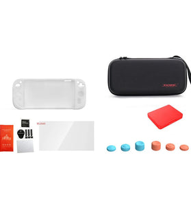 DOBE TNS-5111 Switch2 Accessories Kit 10 in 1 Bundle Protective Case Tempered Glass Screen Protector Game Card Holder Thumb Grip Caps Storage Box for Nintendo Switch 2