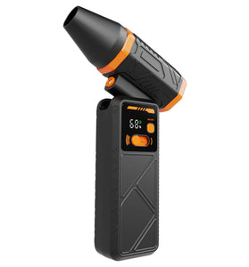 Brushless Turbo Fan 130,000RPM 180W High Speed Dual Battery LED Light Type-C Charging Rotatable Nozzle Digital Display