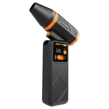 Brushless Turbo Fan 130,000RPM 180W High Speed Dual Battery LED Light Type-C Charging Rotatable Nozzle Digital Display
