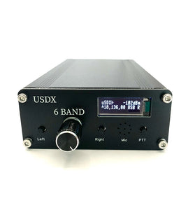 USDR uSDX 6 Bands SDR Transceivers 80m 40m 20 17m 15m 10m QRP SSB/CW HF Transceivers 5W Aluminium Cover 0.9 Inch OLED Display