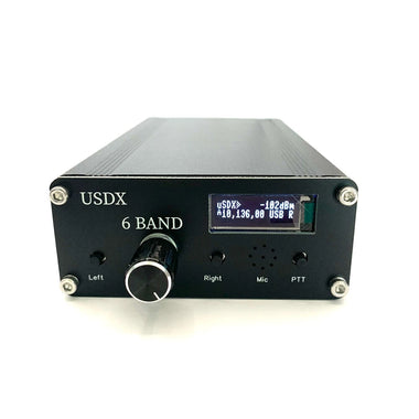 USDR uSDX 6 Bands SDR Transceivers 80m 40m 20 17m 15m 10m QRP SSB/CW HF Transceivers 5W Aluminium Cover 0.9 Inch OLED Display