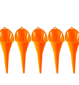 5pcs/Set Car Refueling Funnel Multi-Function Plastic Long Neck Oil Funnel Gasoline Engine Oil Additive Motorcycle Farm Machine Funnel