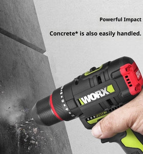 WORX WU131X Cordless Impact Drill 12V Brushless 40Nm 10mm Chuck 2-Speed 2.0Ah Lithium Battery