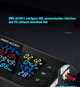 8 in1 Digital Voltmeter Ammeter KWS-AC301 AC 50-300V Power Energy Meter LED Digital AC Wattmeter Electricity Meter