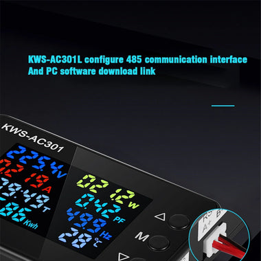 8 in1 Digital Voltmeter Ammeter KWS-AC301 AC 50-300V Power Energy Meter LED Digital AC Wattmeter Electricity Meter