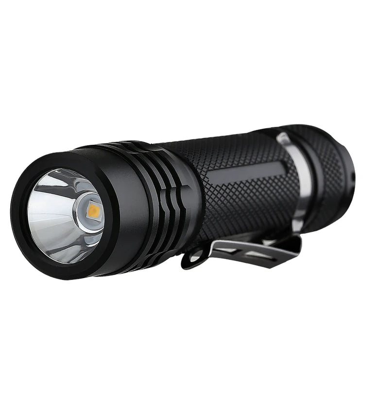 Folomov 18650S 900LM 167m Compact EDC Flashlight Come with 18650 Battery USB Rechargeable Mini LED Torch 9 Modes For Outdoor Camping Hiking Hunting